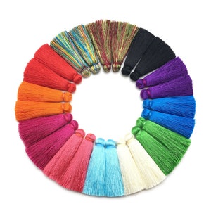 GUFEATHER L154 4 CM, Nappe, Nappe di seta, Accessori per gioielli, Frange, Nappe per orecchini, Materiali per gioielli, Fatto a mano, Gioielli fai da te 4 pezzi/borsa