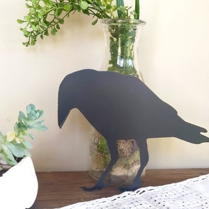 Crow Metal Wall Art, Raven Metal Sign, Raven Miniature, Crow Art, Raven Art, Metal Bird Wall Art Figurine, Metal Bird Wall Decor, Modern Art