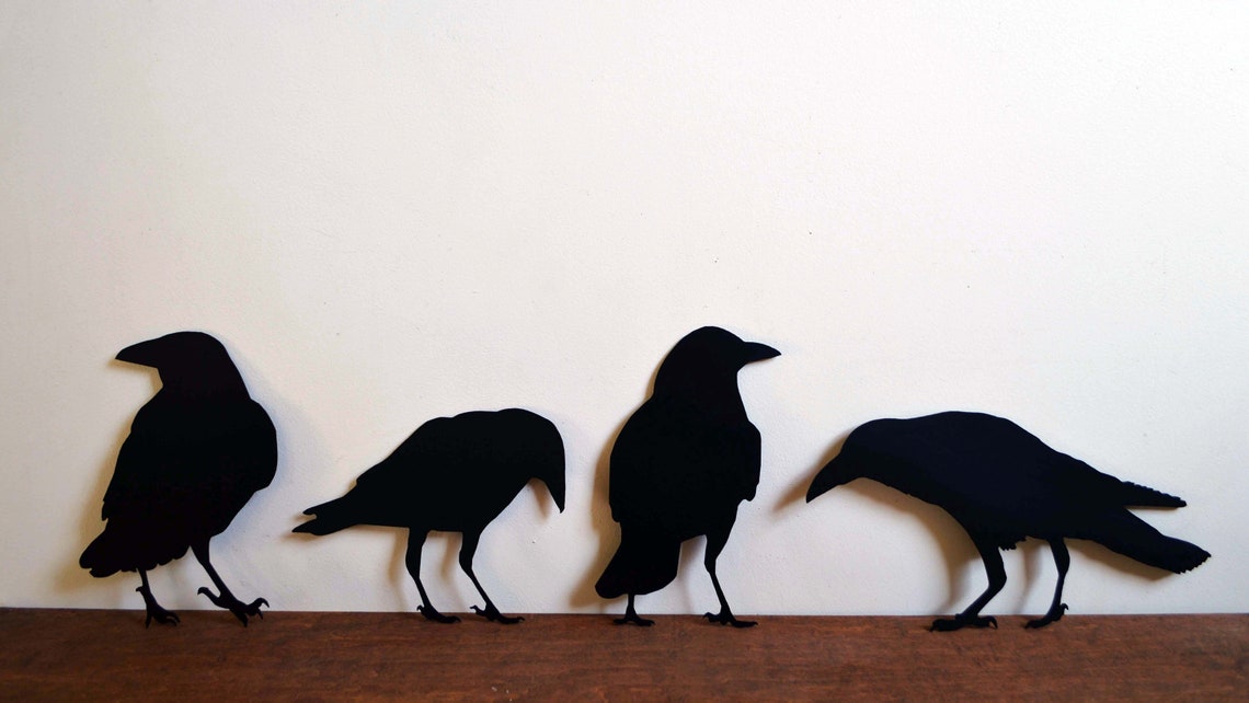 Crow Raven Metal Bird Wall Art Decor/Crow Metal Sign Etsy