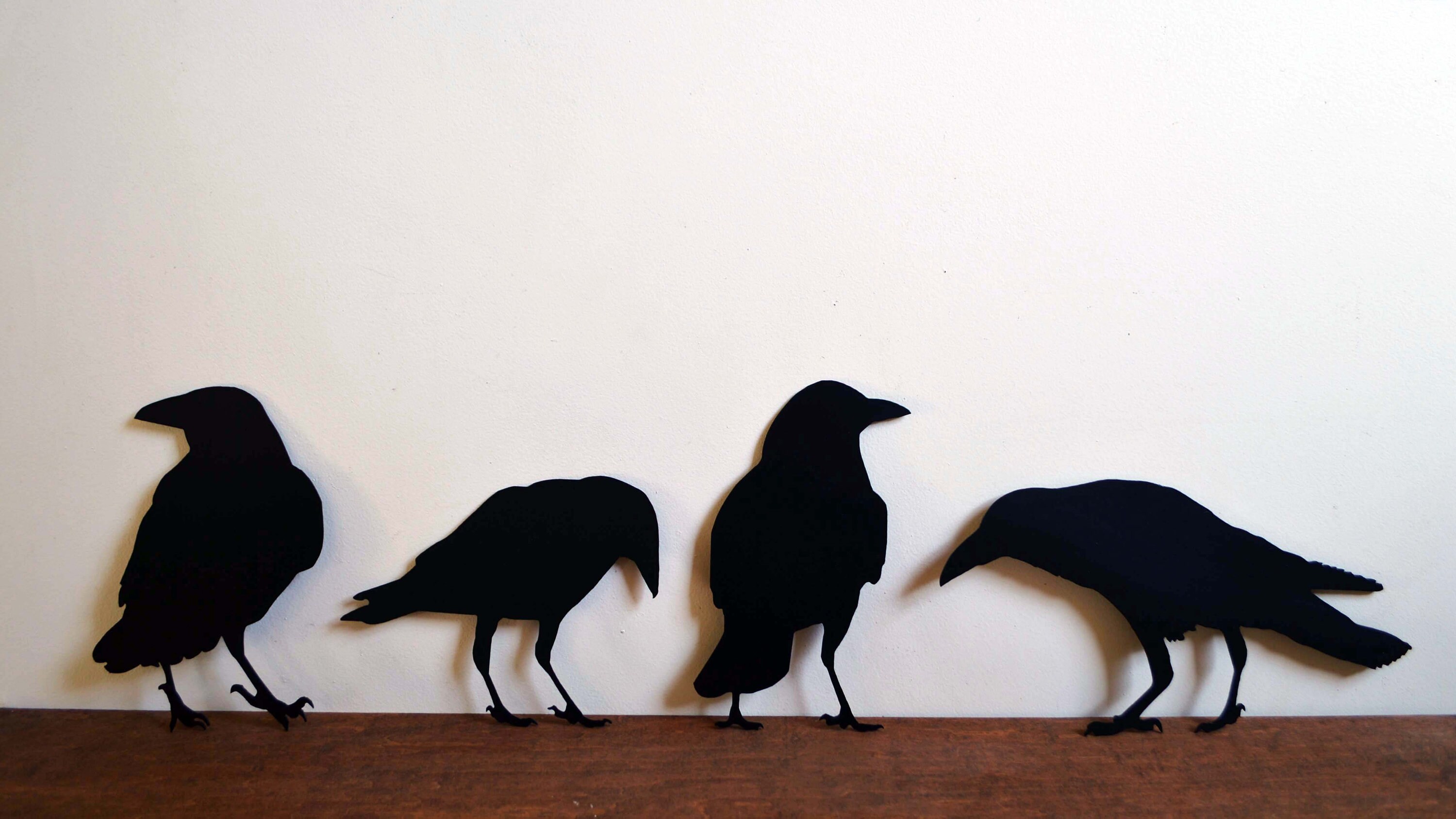 Crow Raven Metal Bird Wall Art Decor/Crow Metal Sign | Etsy