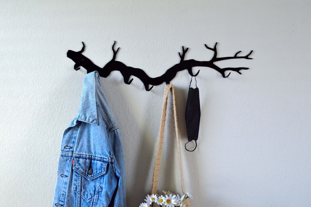 Tree Metal Branch Coat Rack Tree Branch Wall Hooks Metal Etsy