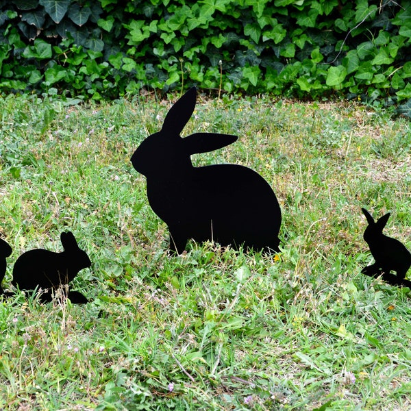 Rabbit Garden Statue - Etsy