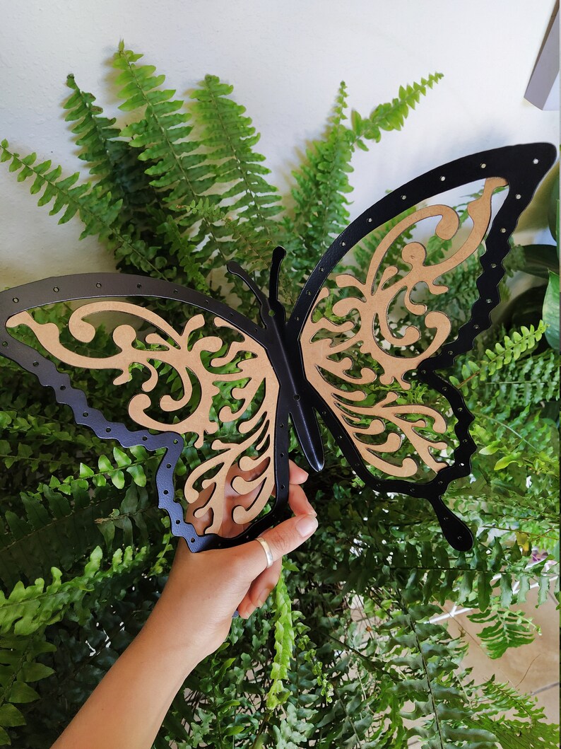 Butterfly Metal Wall Art Jewelry Organizerbutterfly Wall Art Etsy