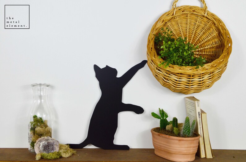 Cat Decor Wall For Home Interior Cat Metal Wall Art Cat Sign Etsy