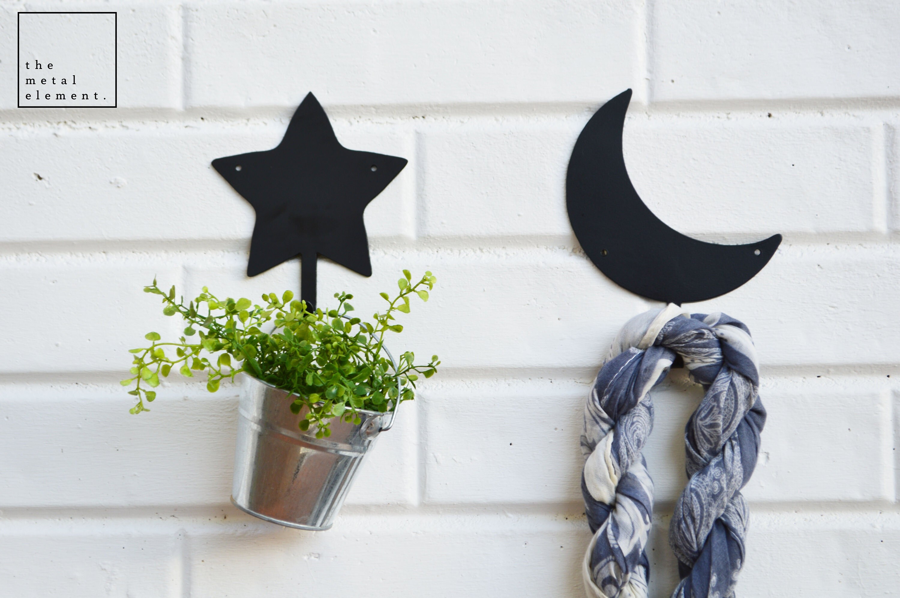 Moon & Star Hooks for Wall Moon Decor for Nursery Moon Art Etsy