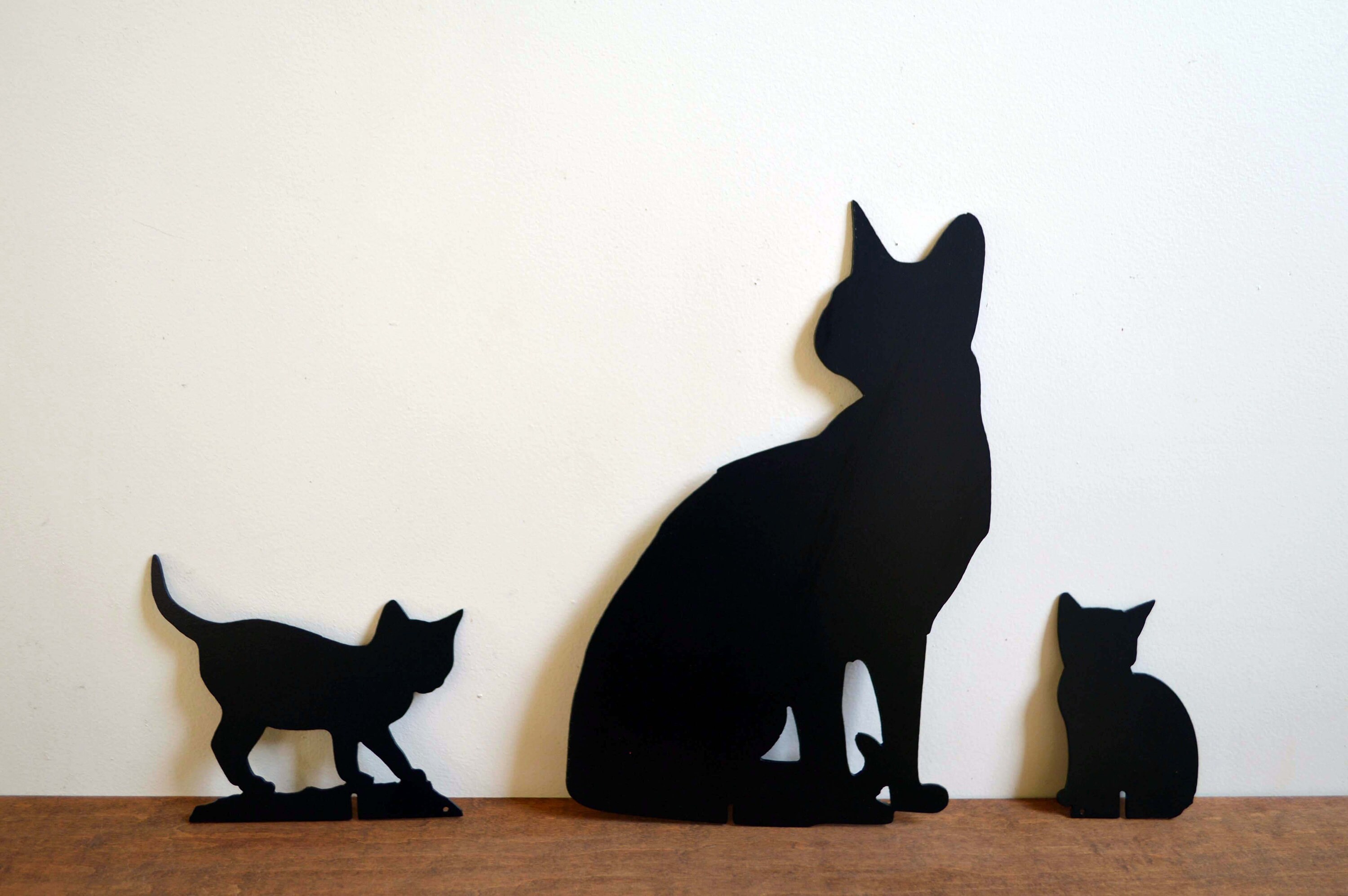 Cat and Kittens Metal Garden Yard Art Stake Decor/Cat Yard Etsy