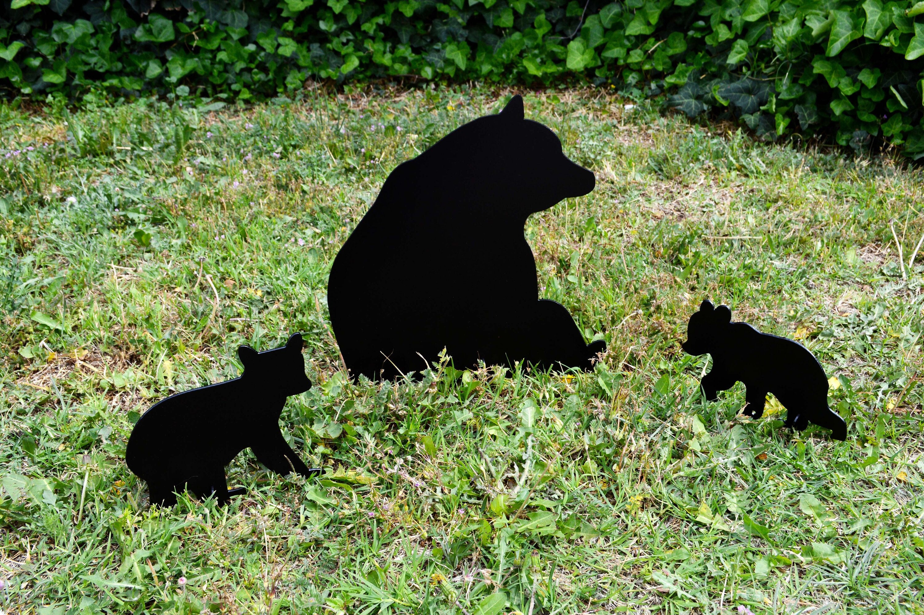 Bear Metal Yard Art Decor Bear Garden Statue Bear Home Etsy