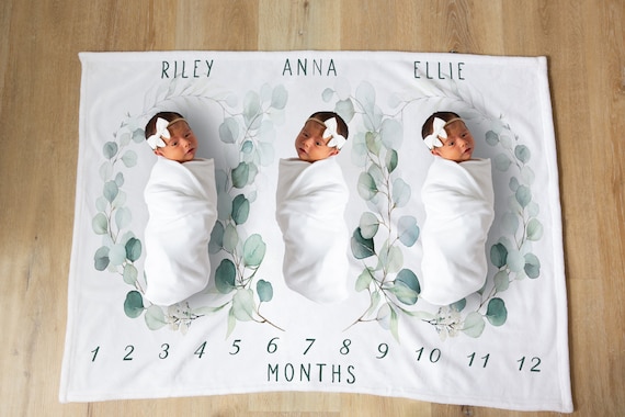 triplet milestone blanket