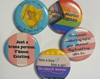 Conjunto de insignias de resistencia trans
