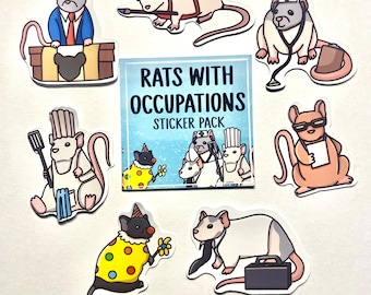 Rats with Occupations Sticker Pack