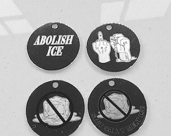 F*ck Ice / Anti Ice - Engraved  Stainless Steel Justice Keychain