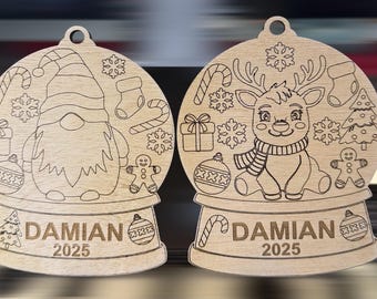 Personalized DIY Kids Craft Christmas Ornament Keepsake.