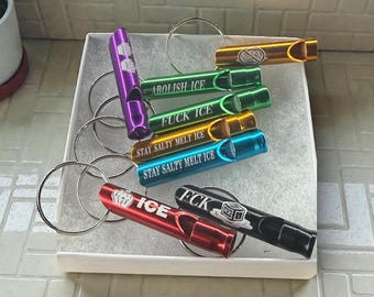 F*ck ice / Anti-ICE - Justice Whistle Keychain