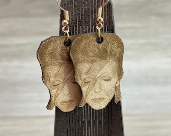 David Bowie Wood Earring-Aladdin Sane