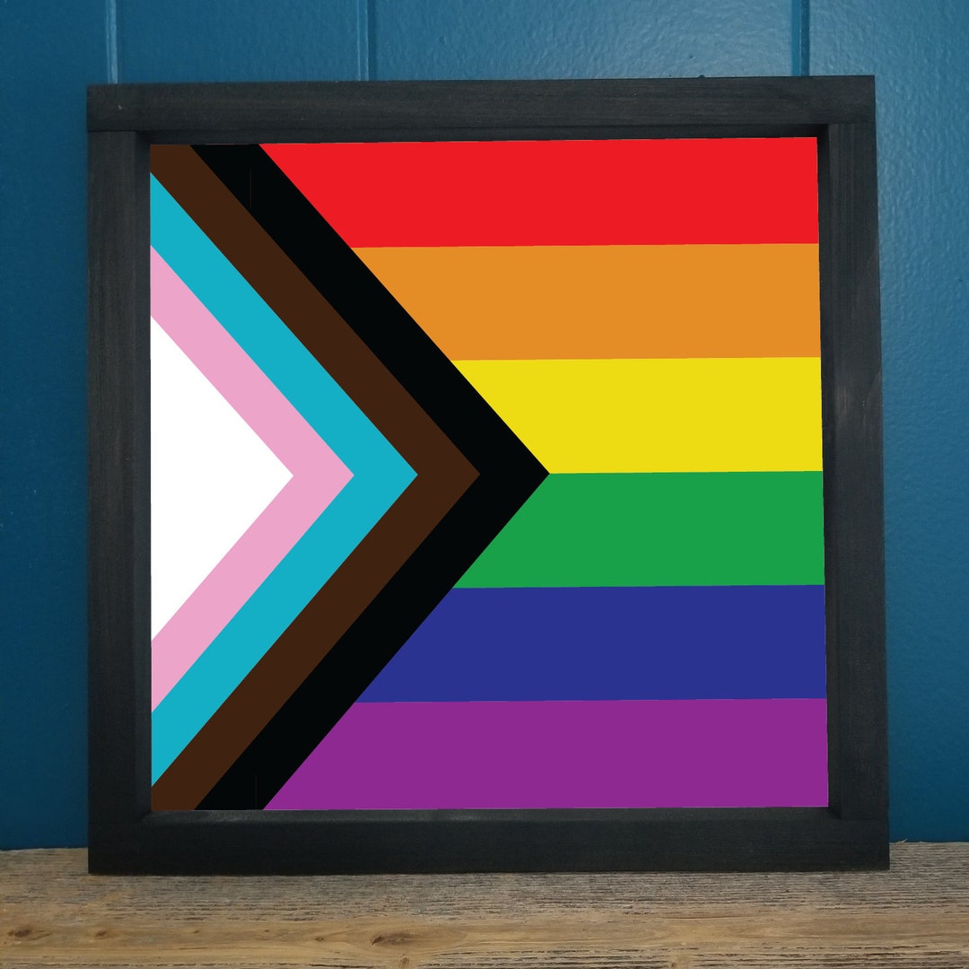 Pride Trans Flag Wooden Farmhouse Frame Print - Etsy