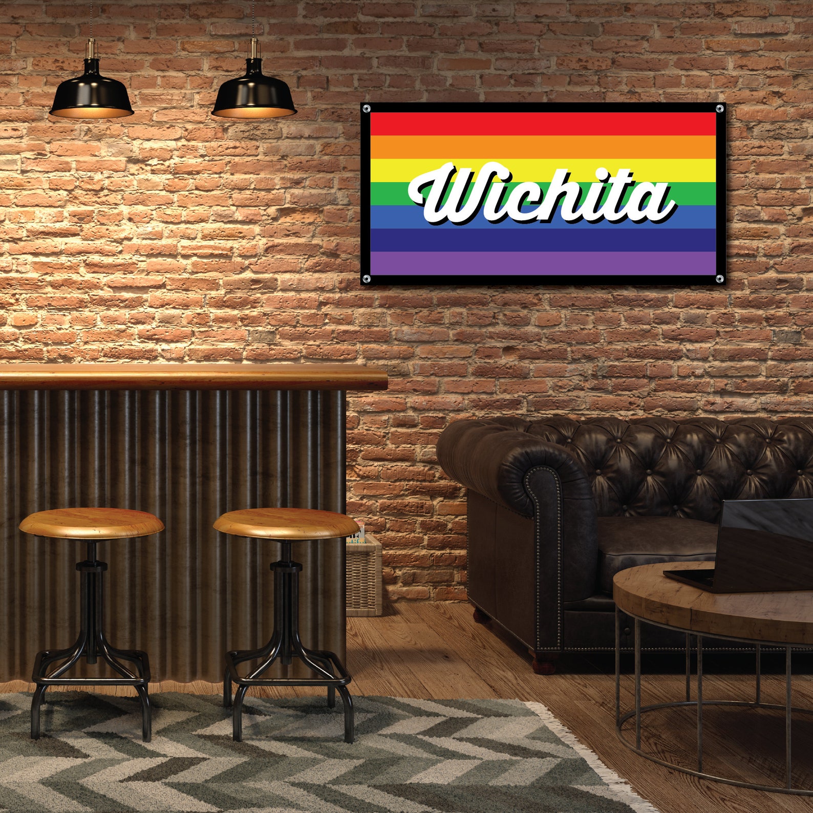 Rainbow Pride Banner Wichita Etsy