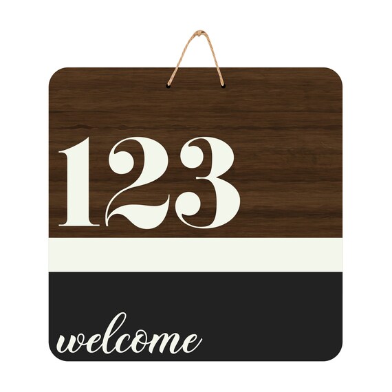 Personalized House Number Door Hanger Etsy