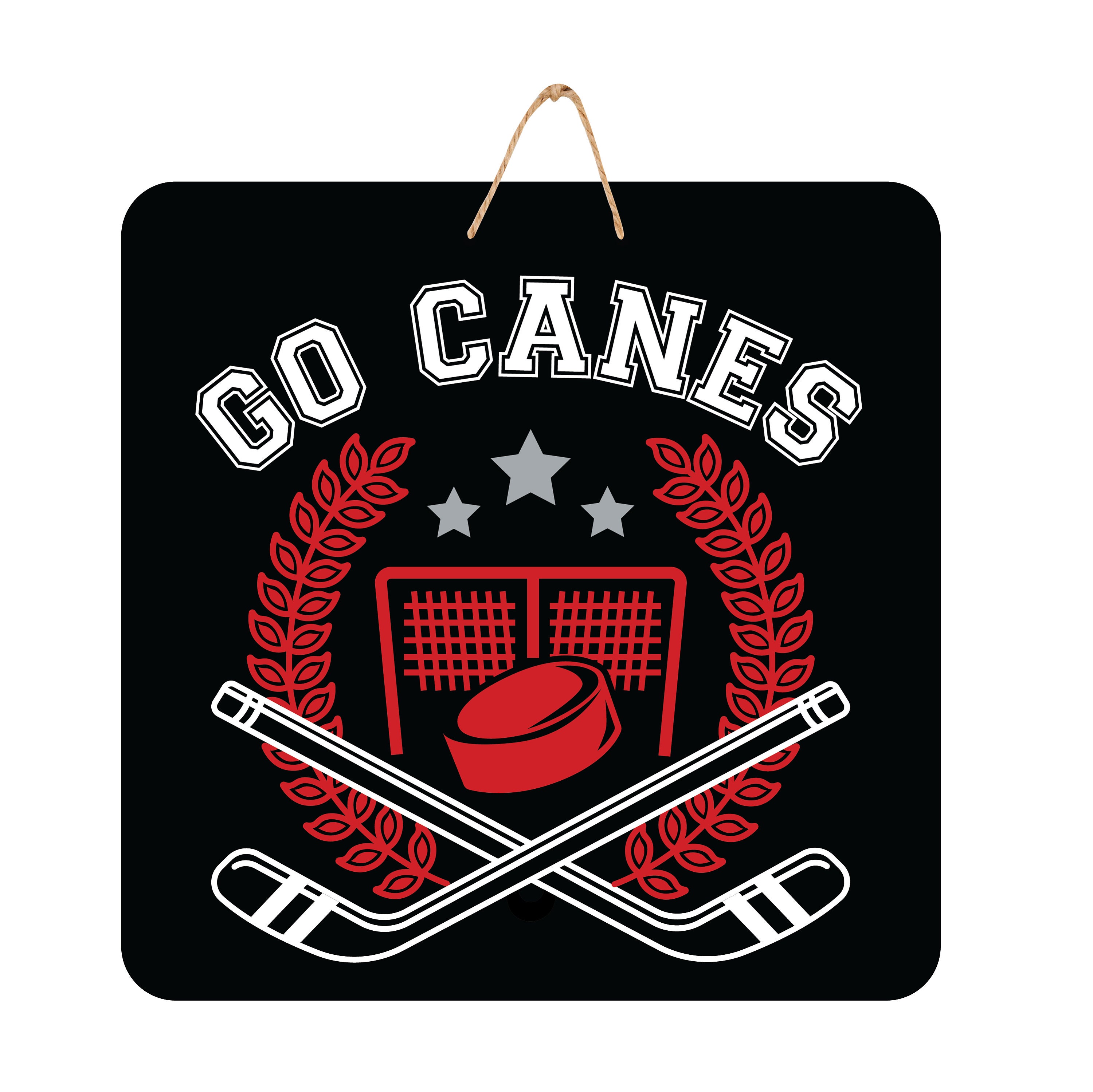 Go Canes Hockey Door Hanger Etsy