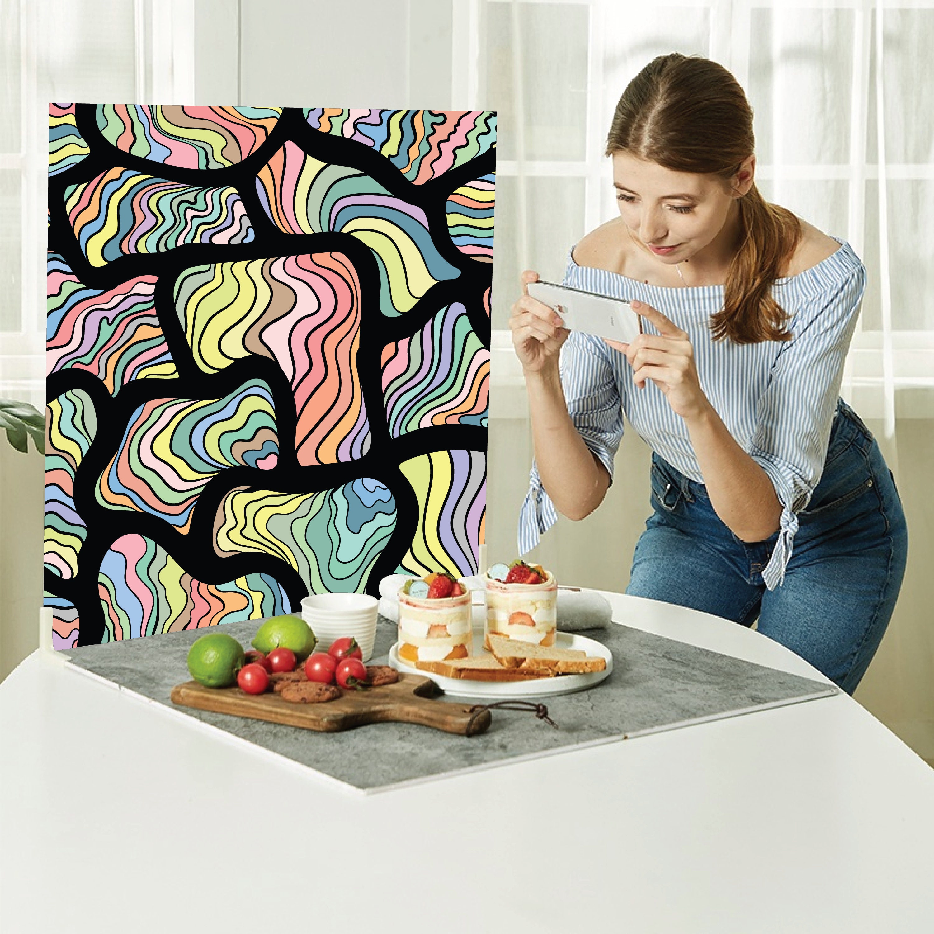 COLORFUL ABSTRACT Flat Lay Photography Backdrop/Background | Etsy