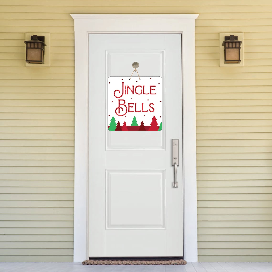 Jingle Bells Christmas Door Sign Etsy