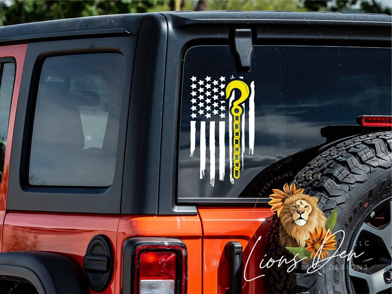 Tow Hook Flag Car Decal Tow Lives Matter Slow Down Move Etsy