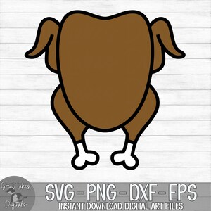 Thanksgiving Turkey - Instant Digital Download - svg, png, dxf, and eps files included! Cooked Turkey, Thanksgiving Dinner