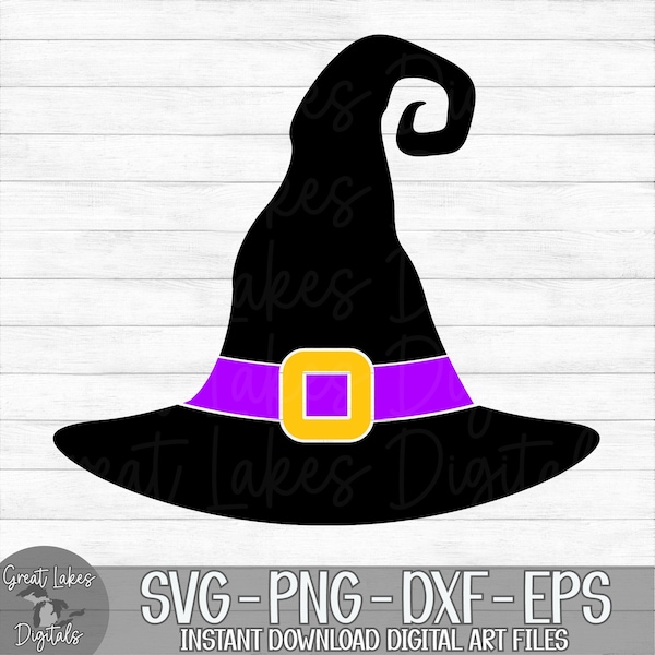 Witch Hat - Halloween - Instant Digital Download - svg, png, dxf, and eps files included!