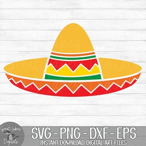 Sombrero - Cinco De Mayo - Instant Digital Download - svg, png, dxf, and eps files included!