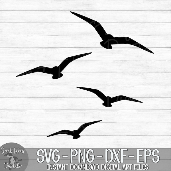 Flock of Birds - Instant Digital Download - svg, png, dxf, and eps files included! Flying Birds