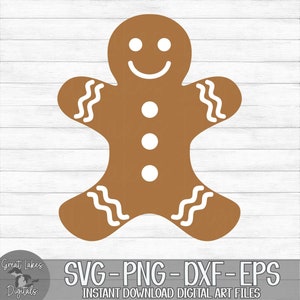 Gingerbread Man - Instant Digital Download - svg, png, dxf, and eps files included! Christmas, Gingerbread