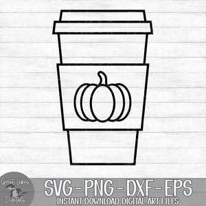 Pumpkin Spice Latte, Coffee Cup, Takeaway, To Go, Fall - Instant Digital Download - svg, png, dxf, and eps files included!