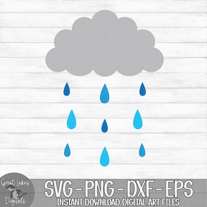 Rain Cloud - Instant Digital Download - svg, png, dxf, and eps files included!
