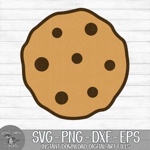 Chocolate Chip Cookie - Instant Digital Download - svg, png, dxf, and eps files included!