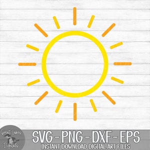 Sun - Instant Digital Download - svg, png, dxf, and eps files included!