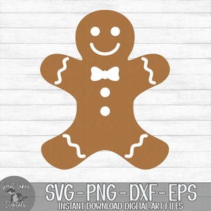 Gingerbread Man - Instant Digital Download - svg, png, dxf, and eps files included! Christmas, Gingerbread