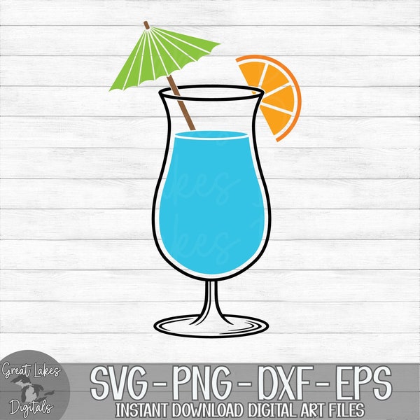 Cocktail - Instant Digital Download - svg, png, dxf, and eps files included! - Summer Drink, Alcohol, Fruity, Tropical