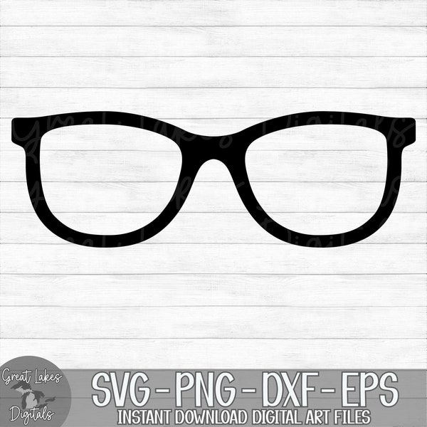 Glasses - Instant Digital Download - svg, png, dxf, and eps files included! Frames, Eye Glasses, Nerdy, Hipster