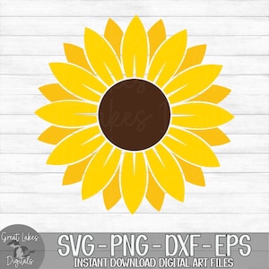 Sunflower - Instant Digital Download - svg, png, dxf, and eps files included!