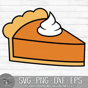 Pumpkin Pie - Instant Digital Download - svg, png, dxf, and eps files included! Pumpkin, Thanksgiving, Dessert, Pie