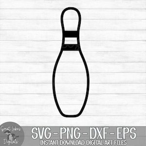 Bowling Pin - Instant Digital Download - svg, png, dxf, and eps files included!
