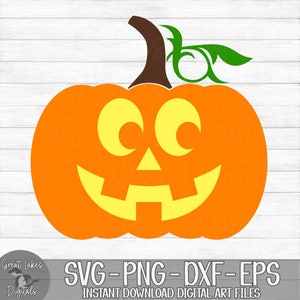 Jack O Lantern - Halloween, Pumpkin - Instant Digital Download - svg, png, dxf, and eps files included!