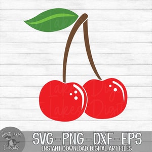 Cherries - Instant Digital Download - svg, png, dxf, and eps files included! Fruit, Cherry