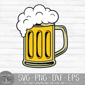 Beer Mug - Instant Digital Download - svg, png, dxf, and eps files included! Beer Glass, Beer Stein, Alcohol