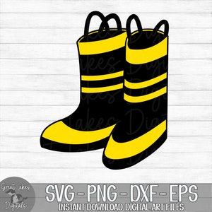 Firefighter Boots - Instant Digital Download - svg, png, dxf, and eps files included!