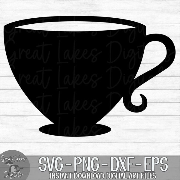 Coffee Cup, Tea Cup  - Instant Digital Download - svg, png, dxf, and eps files included!