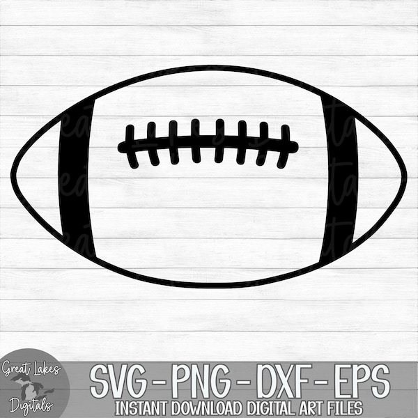 Football - Instant Digital Download - svg, png, dxf, and eps files included!