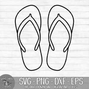 Sandalias - Descarga digital instantánea - ¡archivos svg, png, dxf y eps incluidos! Playa, Chanclas, Verano