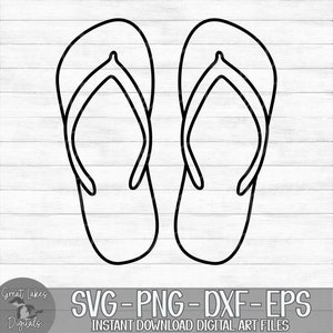 Sandals - Instant Digital Download - svg, png, dxf, and eps files included! Beach, Flip Flops, Summer