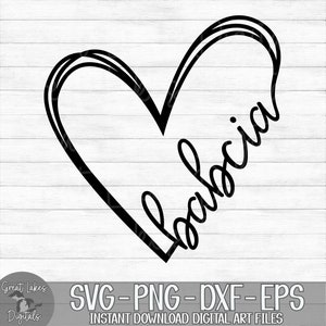 Babcia Heart - Instant Digital Download - svg, png, dxf, and eps files included! Gift Idea, Mother's Day, Polish