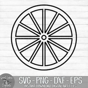 Wagon Wheel - Instant Digital Download - svg, png, dxf, and eps files included! Wooden, Country, Western, Carriage